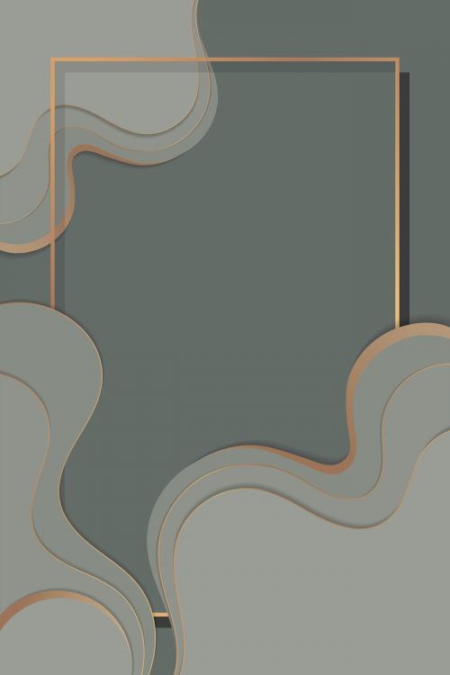 Rectangle frame on curve patterned background vector - 2050186