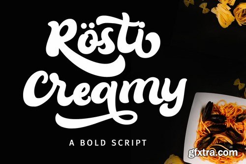 Rösti Creamy - Bold Script Font