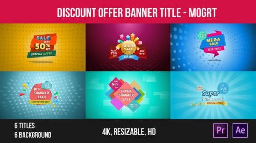 Videohive - Discount Offer Banner Title – Mogrt - 23089181