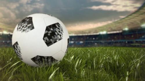 Videohive - Soccer Ball Rolling Across The Field - 7201258