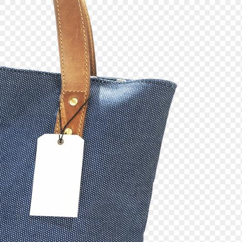 A handbag with branding tag mockup - 2023696