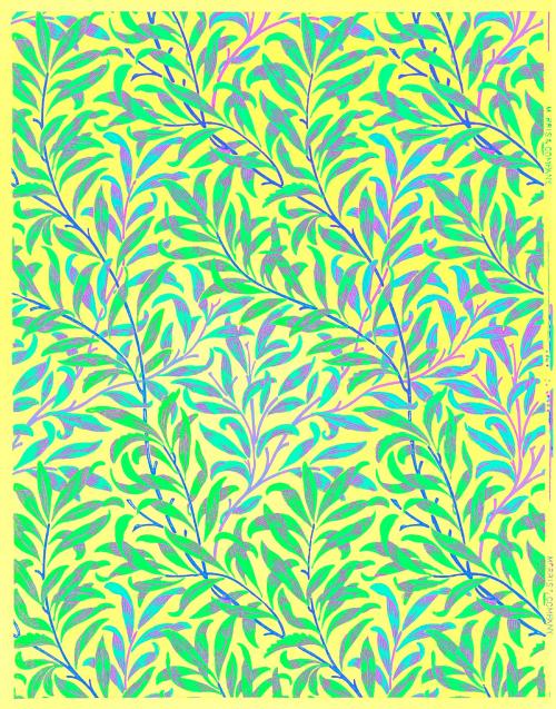 Willow wallpaper vintage design vector, remix from original artwork by William Morris - 2265643