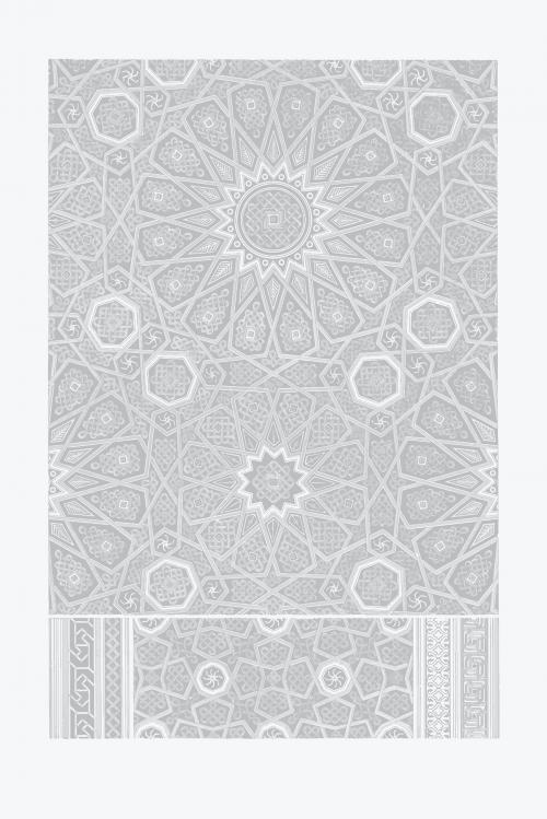 Gray Arabian pattern vintage illustration vector, remix from original artwork - 2269891