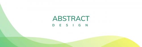 Green abstract pattern on white banner template vector - 2009581