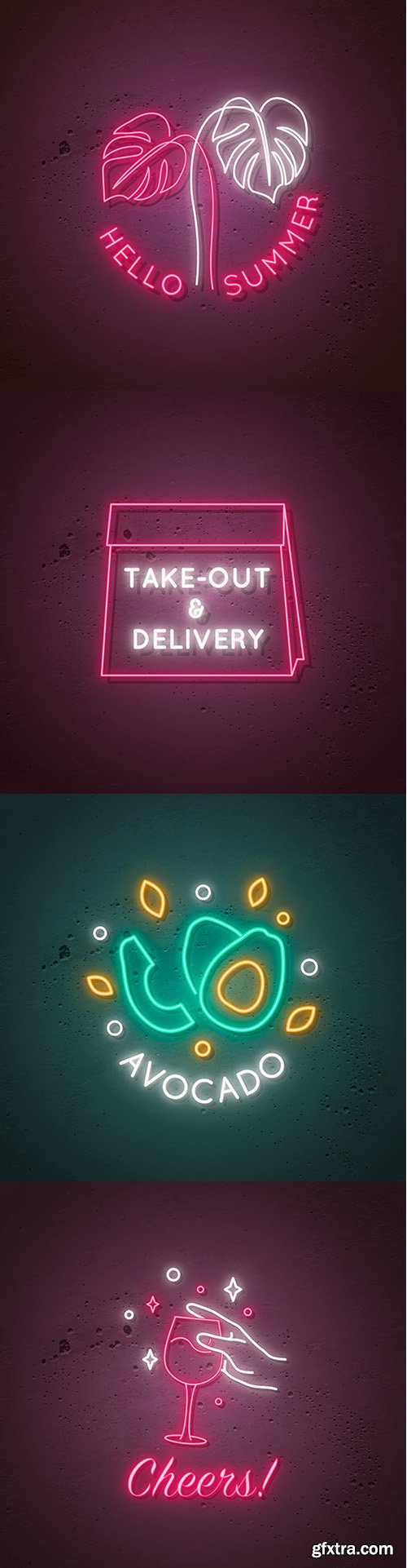 Neon Signboard Illustrations