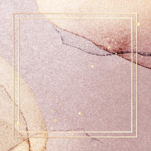 Gold frame on pink glitter background vector - 2040977