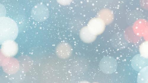 Colorful bokeh light in a snowy day vector - 1229753