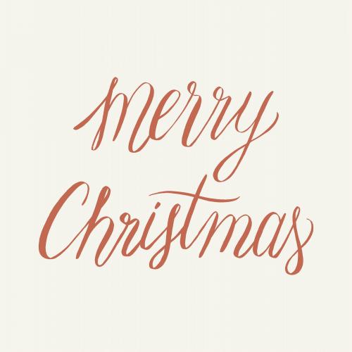 Merry Christmas typography style vector - 1229803