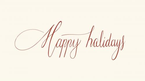 Happy holidays typography style vector - 1229813