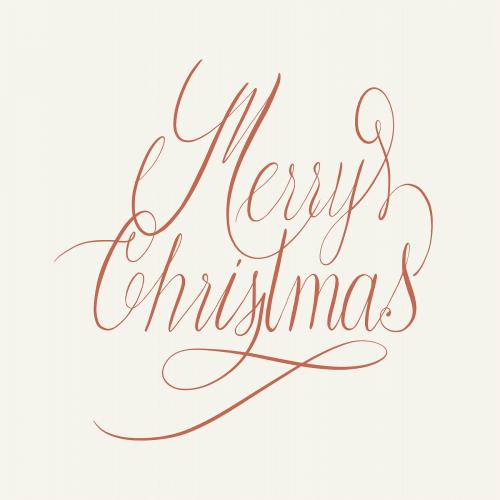 Merry Christmas typography style vector - 1229820