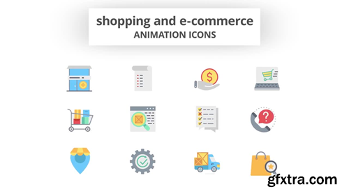 MotionArray Shopping & E-Commerce - Animation Icons 586309