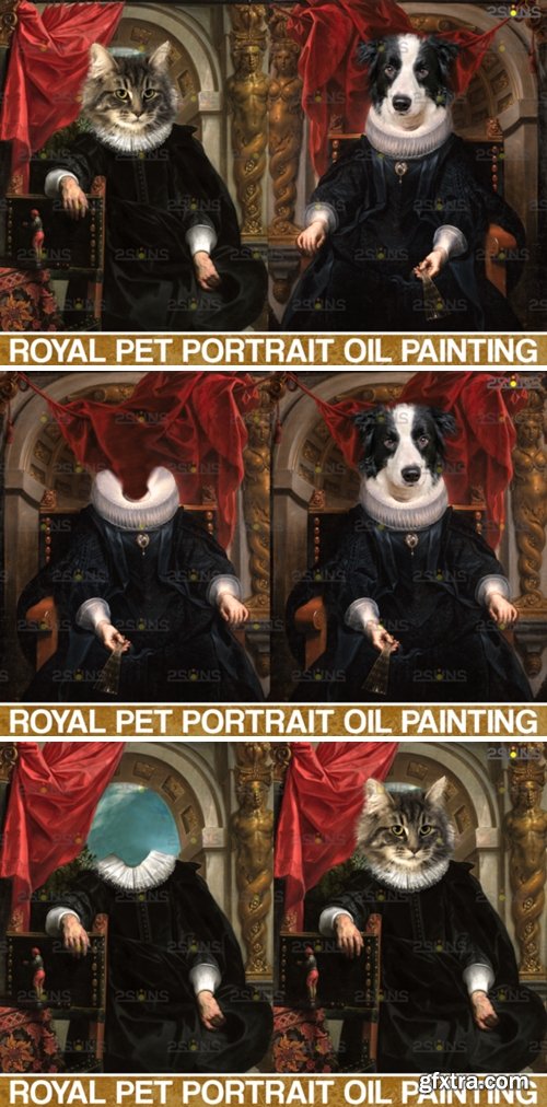 Royal Pet Portrait Templates Vol.7 4406029
