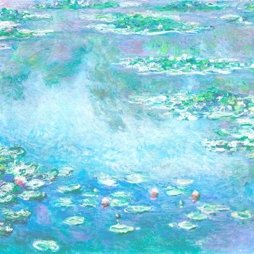Water Lilies (1914) vintage illustration, remix from original painting by Claude Monet. - 2270267