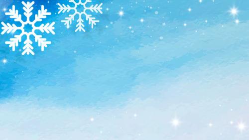 Snowflake pattern on blue background vector - 1233086