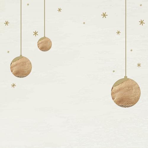 New Year gold balls with shimmering star lights vector - 1233605