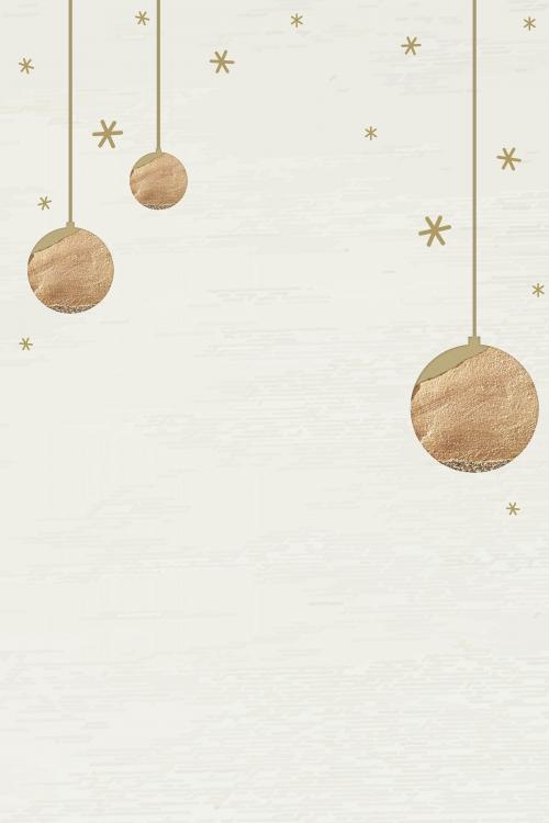 New Year gold balls with shimmering star lights vector - 1233619