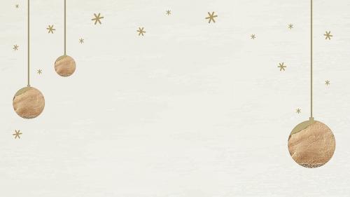 New Year gold balls with shimmering star lights vector - 1233623