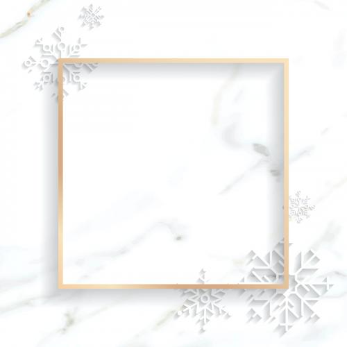 Golden Christmas frame social ads template vector - 1234090