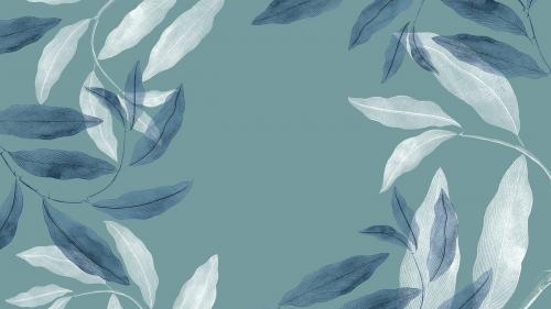 Blue and white leafy background illustration - 2097047