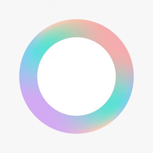 Colorful ring gradient element vector - 1235106