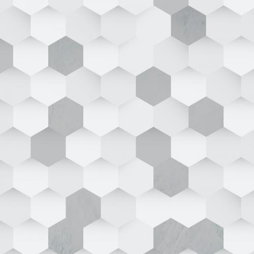 White and gray hexagon pattern background vector - 1229512