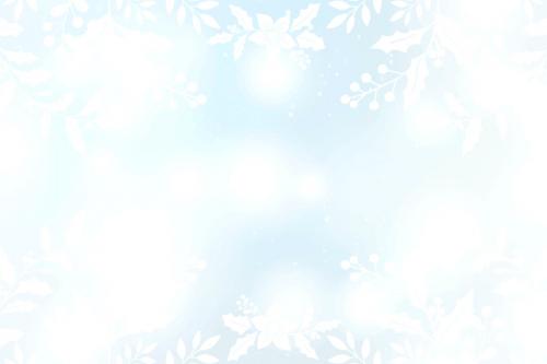 White mistletoe frame on blue background vector - 1229751