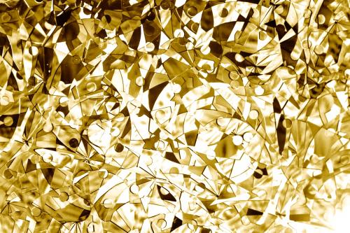 Shiny abstract gold geometric patterned background - 596863