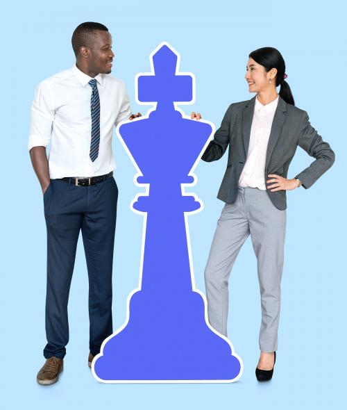 Business partners with a chess piece - 470812