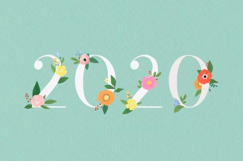 Year of 2020 botanical vector - 1015203