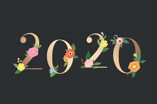 Year of 2020 botanical vector - 1015215