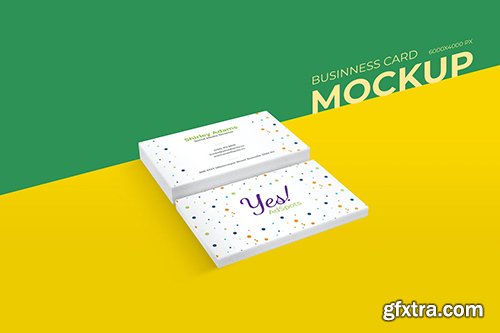 Perspective Business Card Mockup - Light File Size