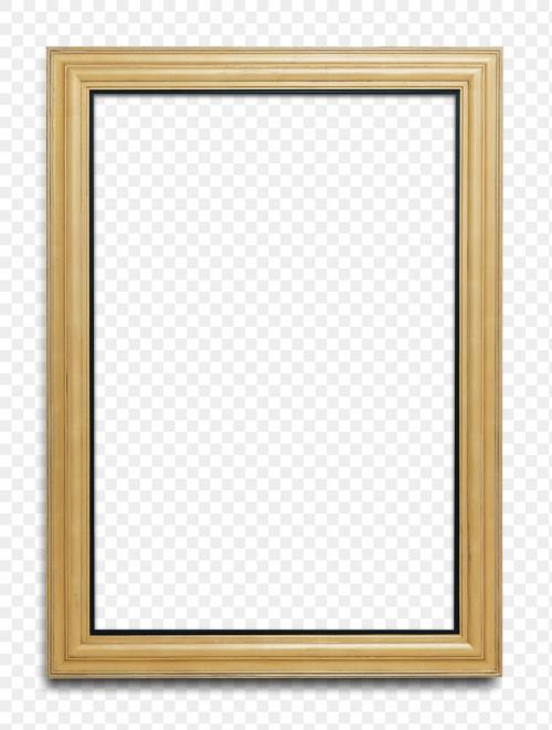 Wooden picture frame mockup transparent png - 1230761