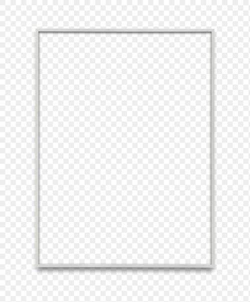 Gray picture frame transparent png - 1230877