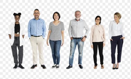 Diverse cheerful business people transparent png - 1232517