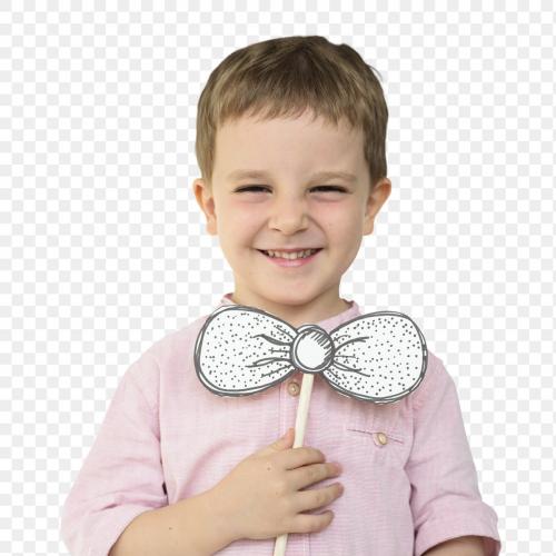 Cute little boy with a bowtie transparent png - 1232536