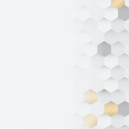 White and gold hexagon pattern background vector - 1229495