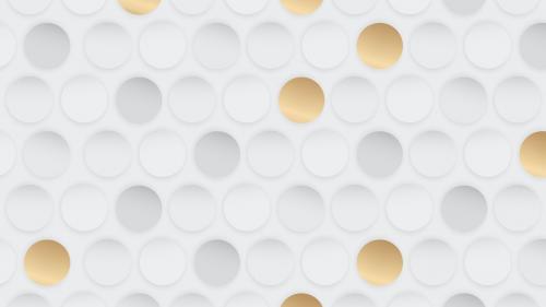 White and gold seamless round pattern background vector - 1229530