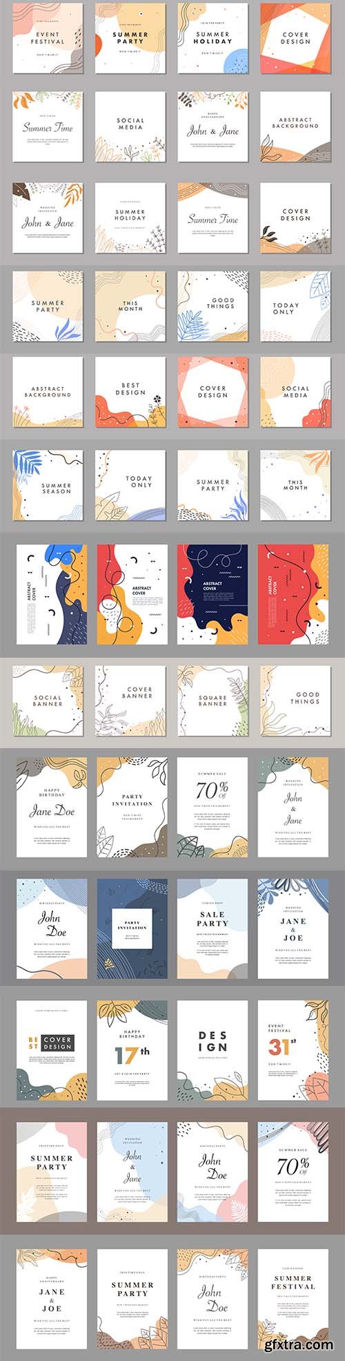 Bundle of Creative Universal Cover Templates