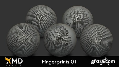 XMD ZBrush Brushes - Fingerprints 01