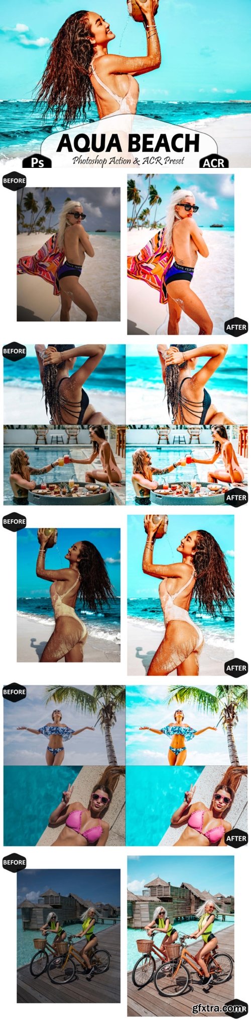 10 Aqua Beach Photoshop Actions and ACR 4453672