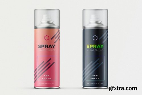 Deodorant Spray Can Mock-Up Template