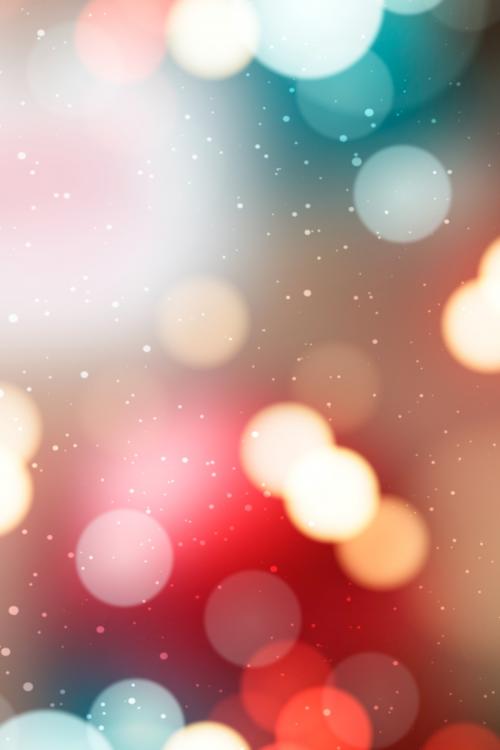 Blurry colorful Christmas bokeh light background - 1229625