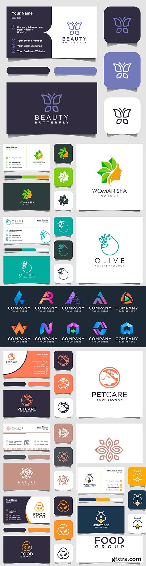 Minimalist elegant logo and business card design 5