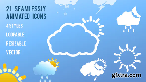 Videohive 21 Animated Weather Icons 8995202