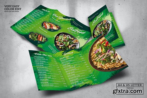 Eco Green Food Menu Design A4 & US Letter