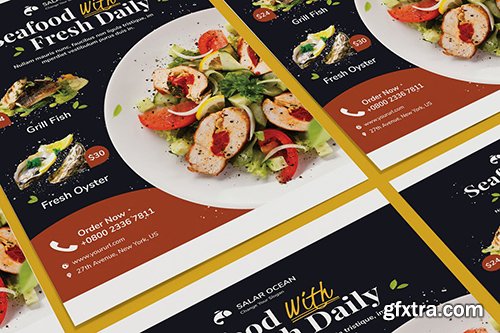 Fresh Food Poster PSD Template