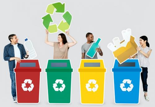 Diverse people with recycle concept - 470071