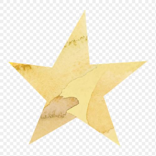 Gold star Christmas element transparent png - 1229389