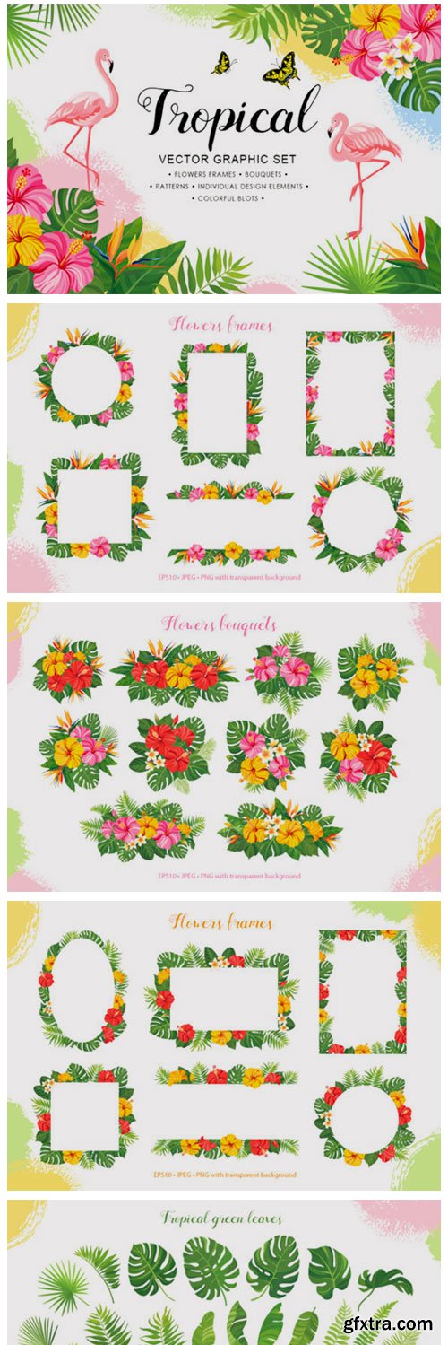 Tropical Vector Graphic Set 4462288