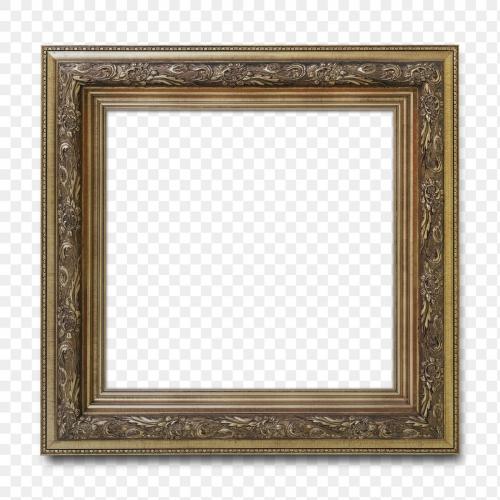 Bronze picture frame transparent png - 1230681